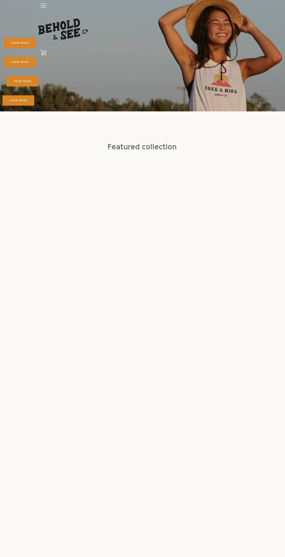 beholdnseeco.com — Shopify storefront screenshot