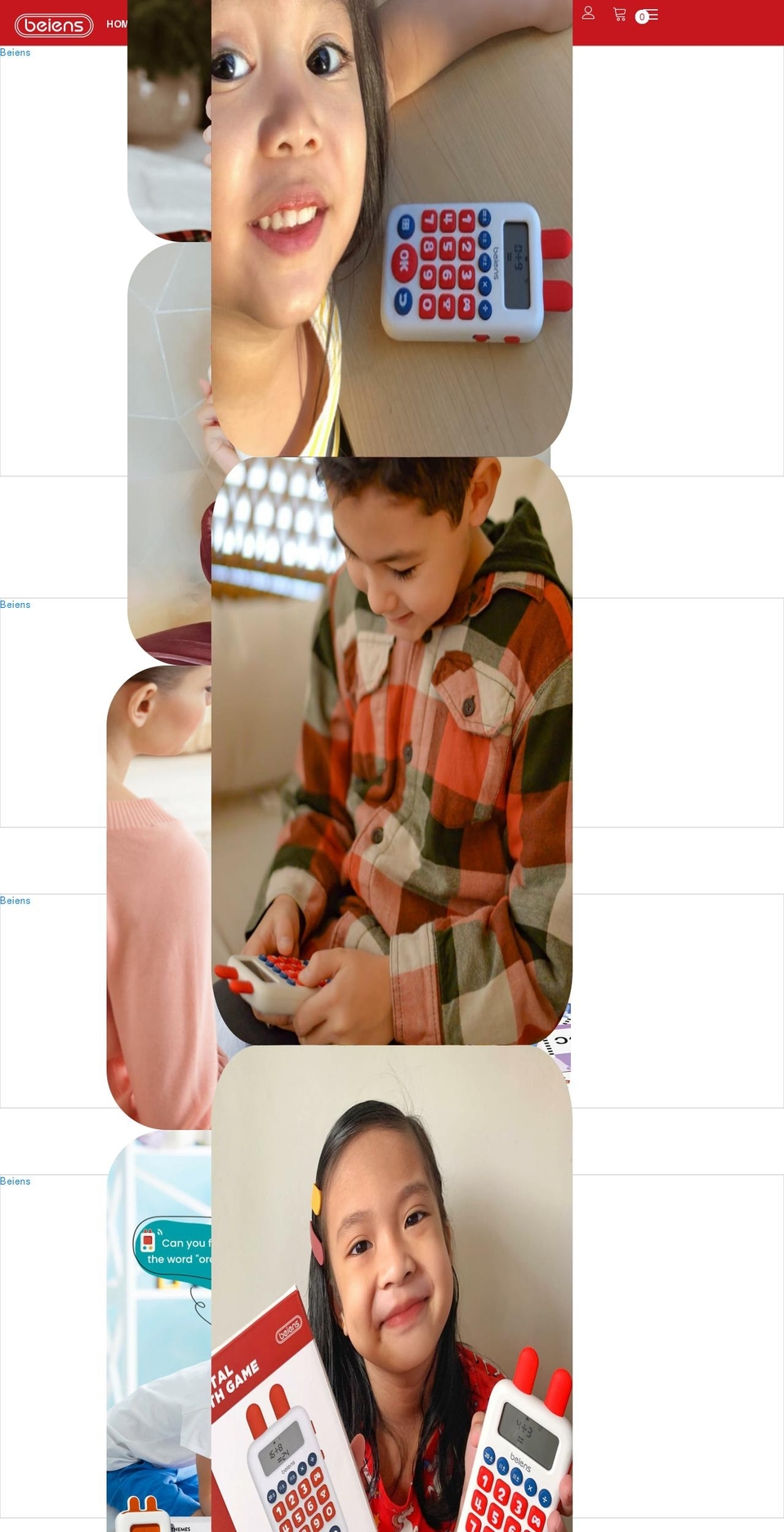 beiens.com shopify website screenshot