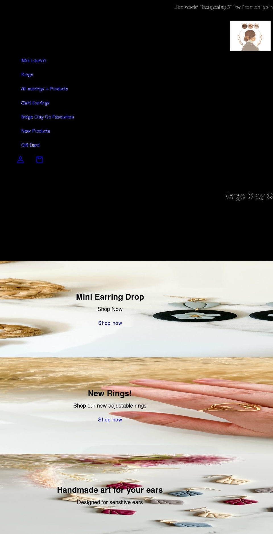 beigeclayco.com shopify website screenshot