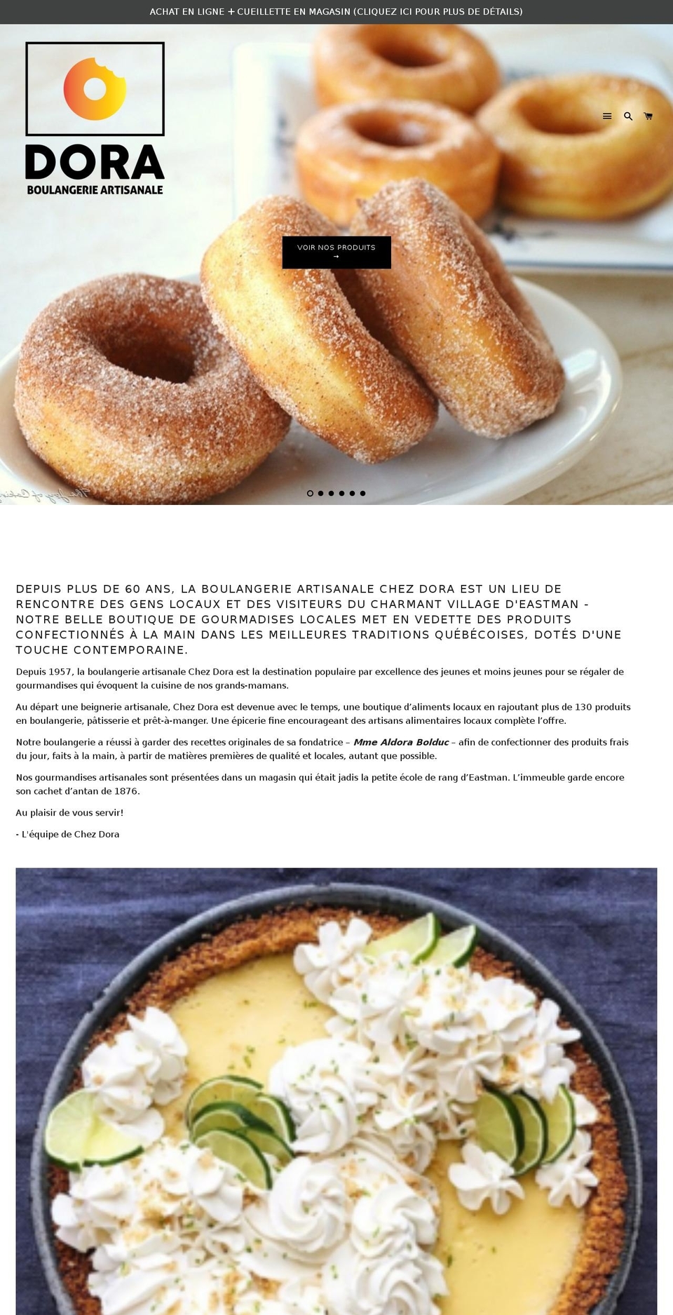 beignesdora.com — Shopify storefront screenshot