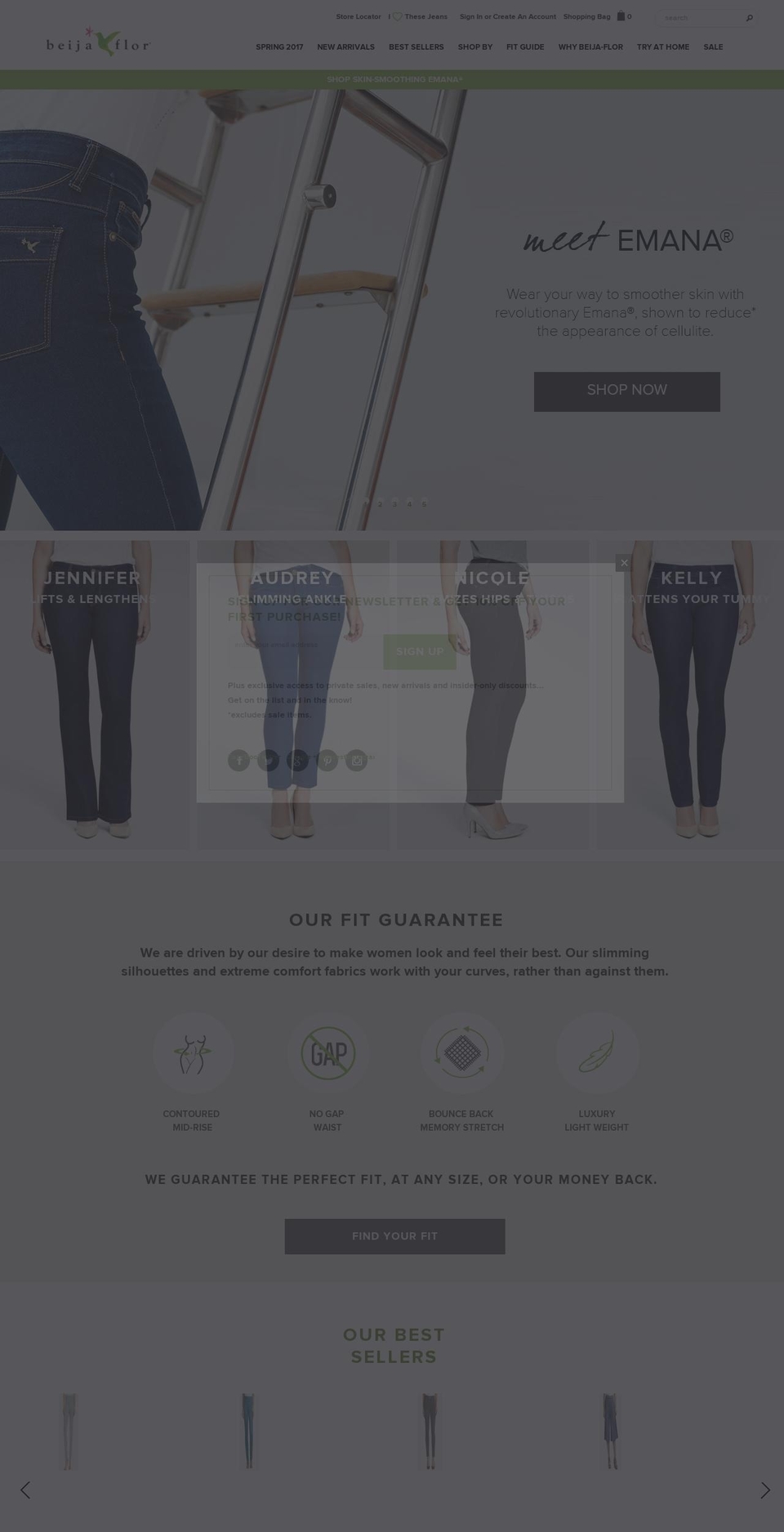 beijaflorjeans.com shopify website screenshot