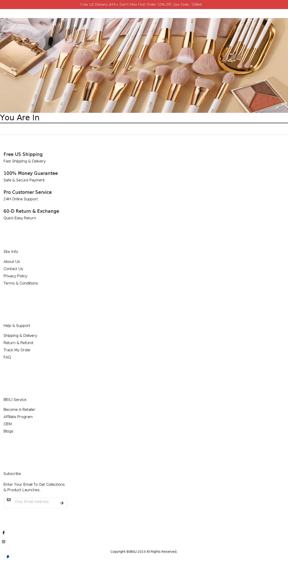 beilibeauty.com shopify website screenshot