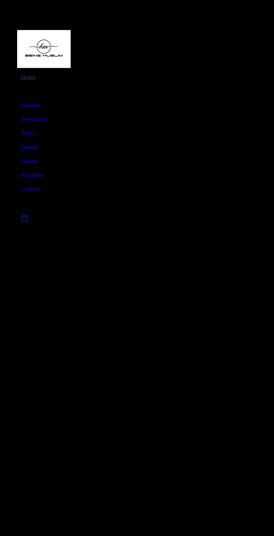 beingmuslimclothing.com shopify website screenshot