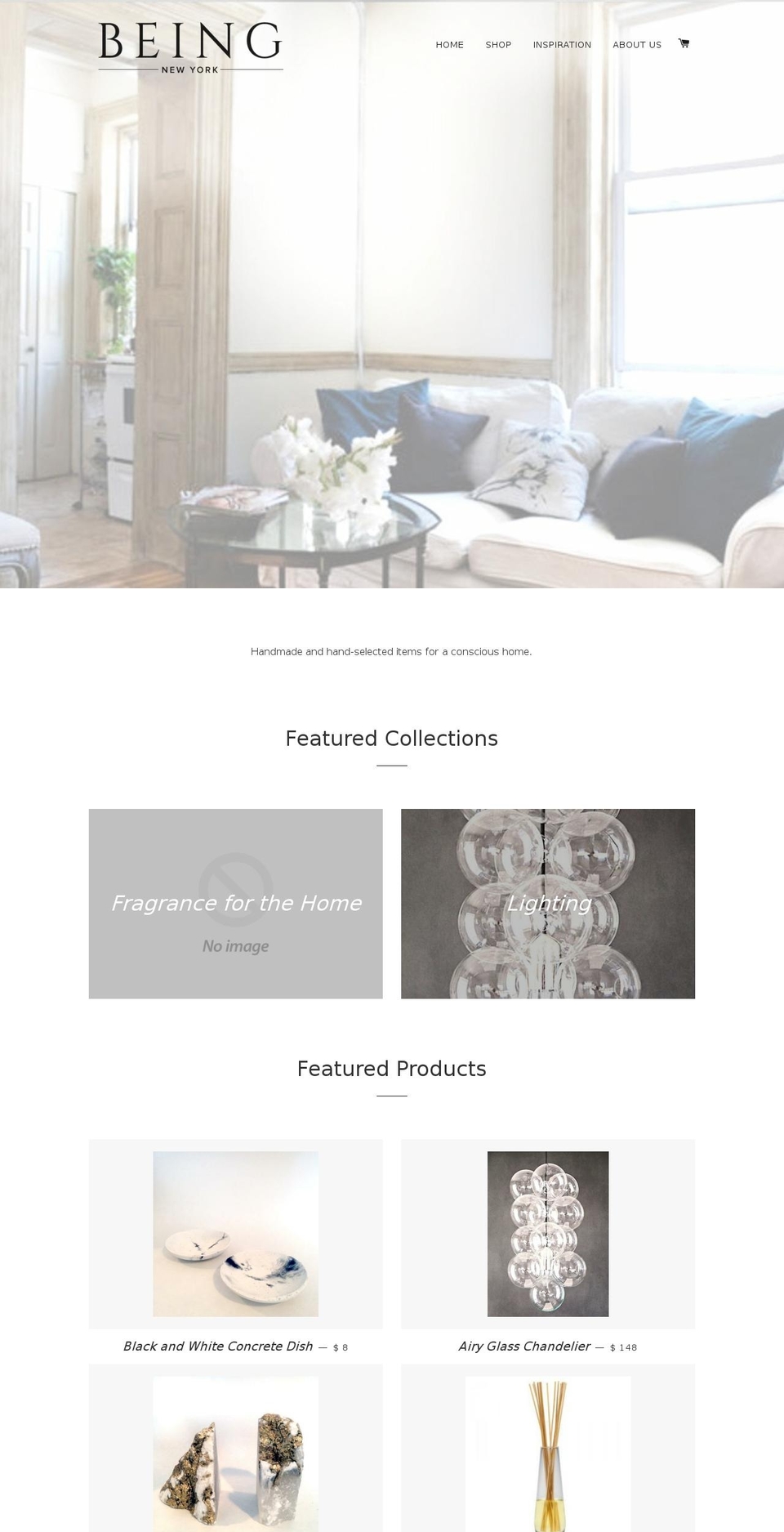 beingnewyork.com — Shopify storefront screenshot