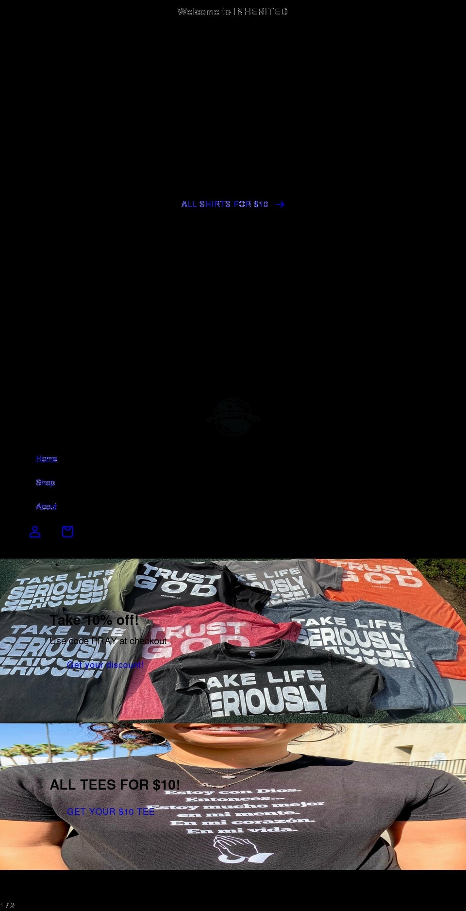 beinherited.com shopify website screenshot