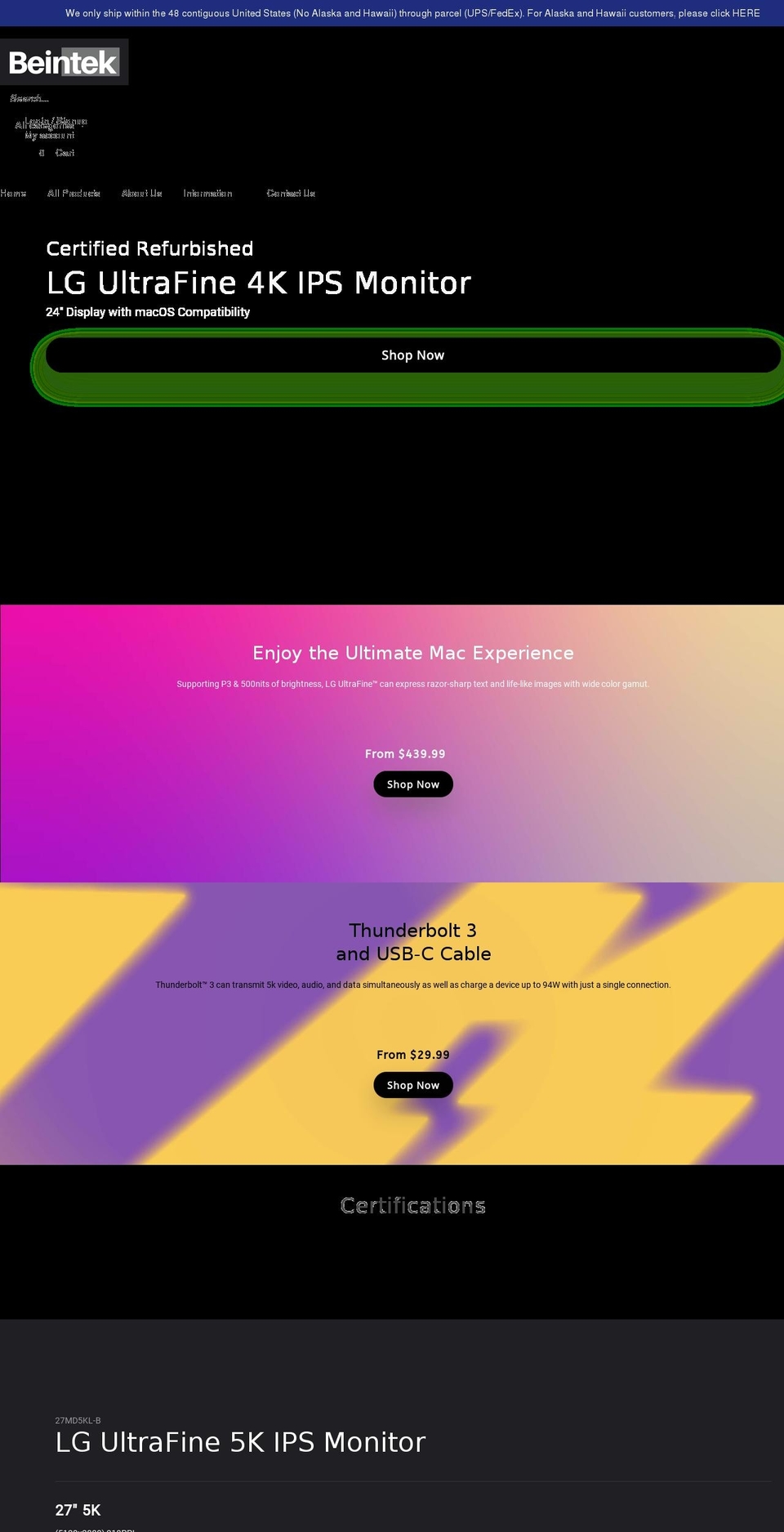 beintekusa.com shopify website screenshot