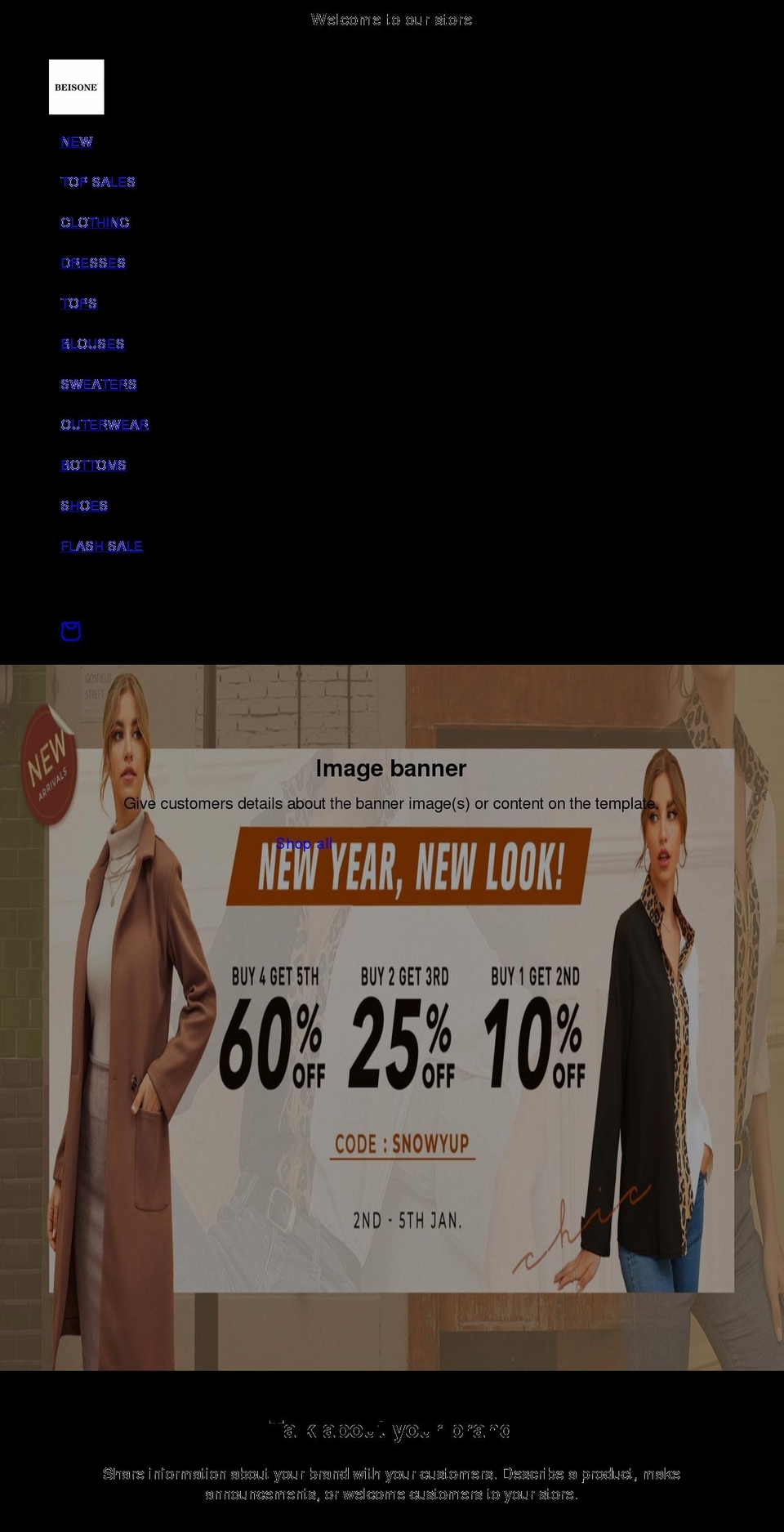 beisone.com shopify website screenshot