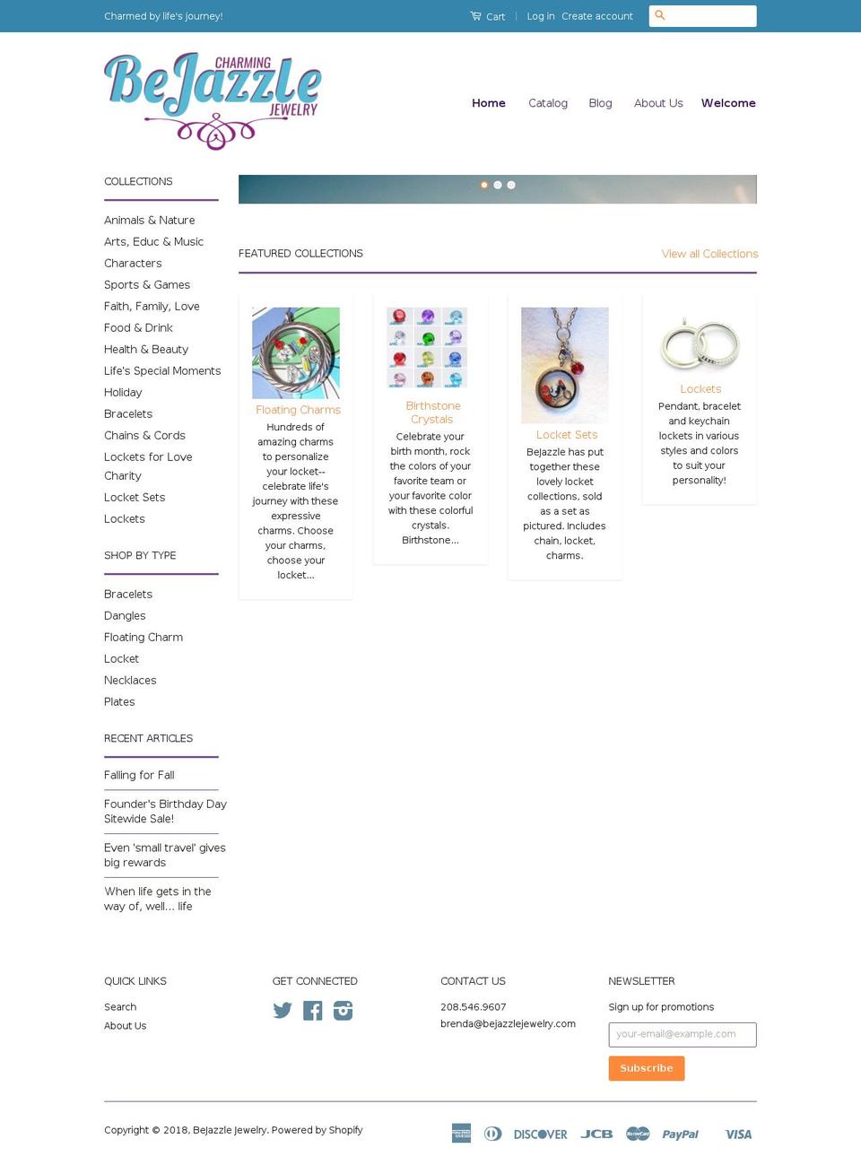 bejazzlejewelry.com — Shopify storefront screenshot