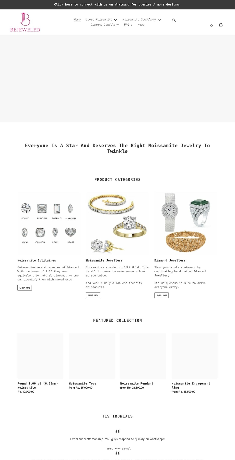 bejeweled.co.in shopify website screenshot