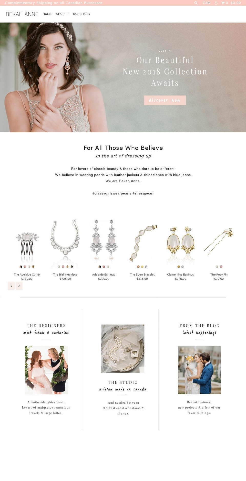 bekah-anne.com — Shopify storefront screenshot