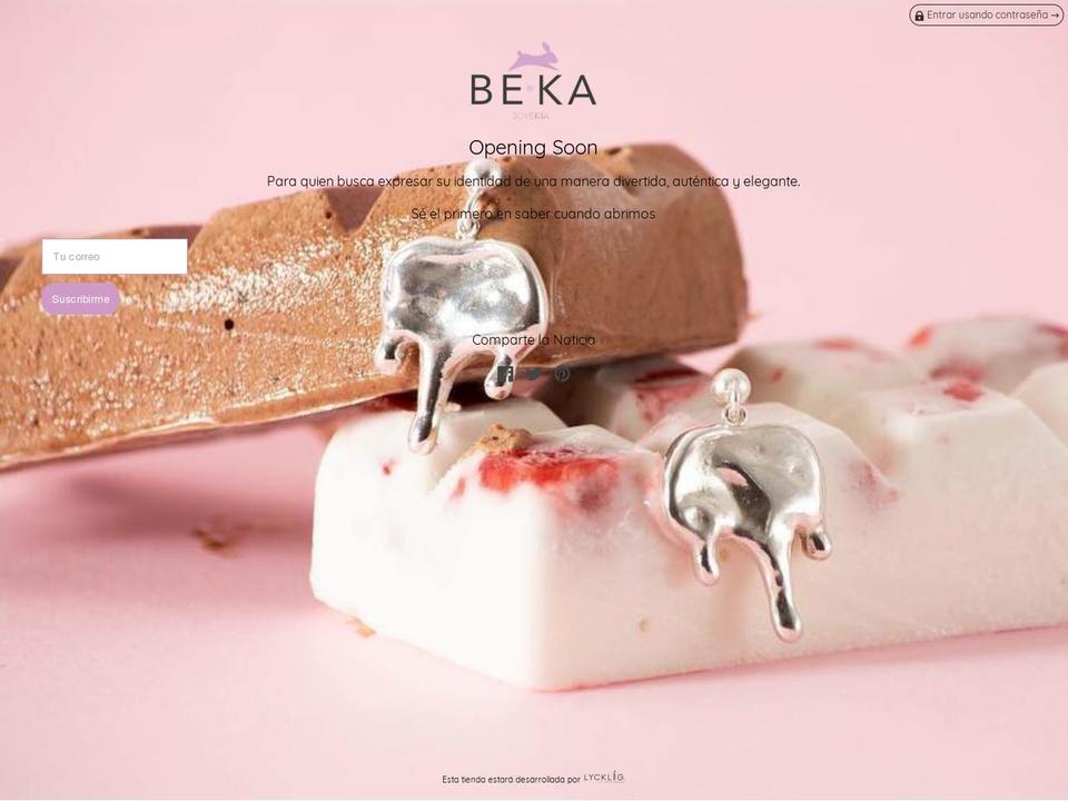bekajoyeria.com — Shopify storefront screenshot