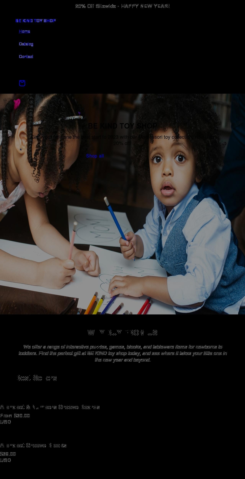 bekind-shop.com shopify website screenshot