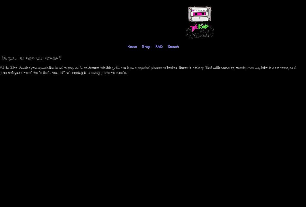 bekindrewindclothing.com shopify website screenshot