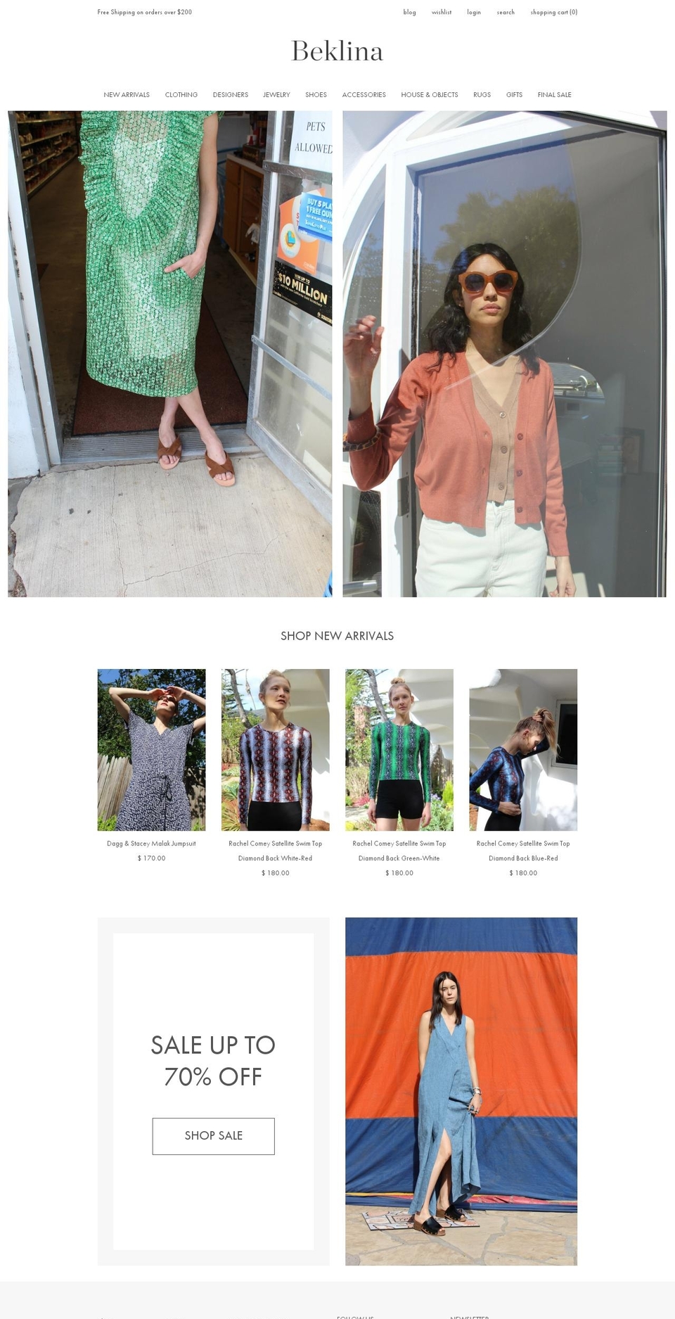 beklina.com shopify website screenshot