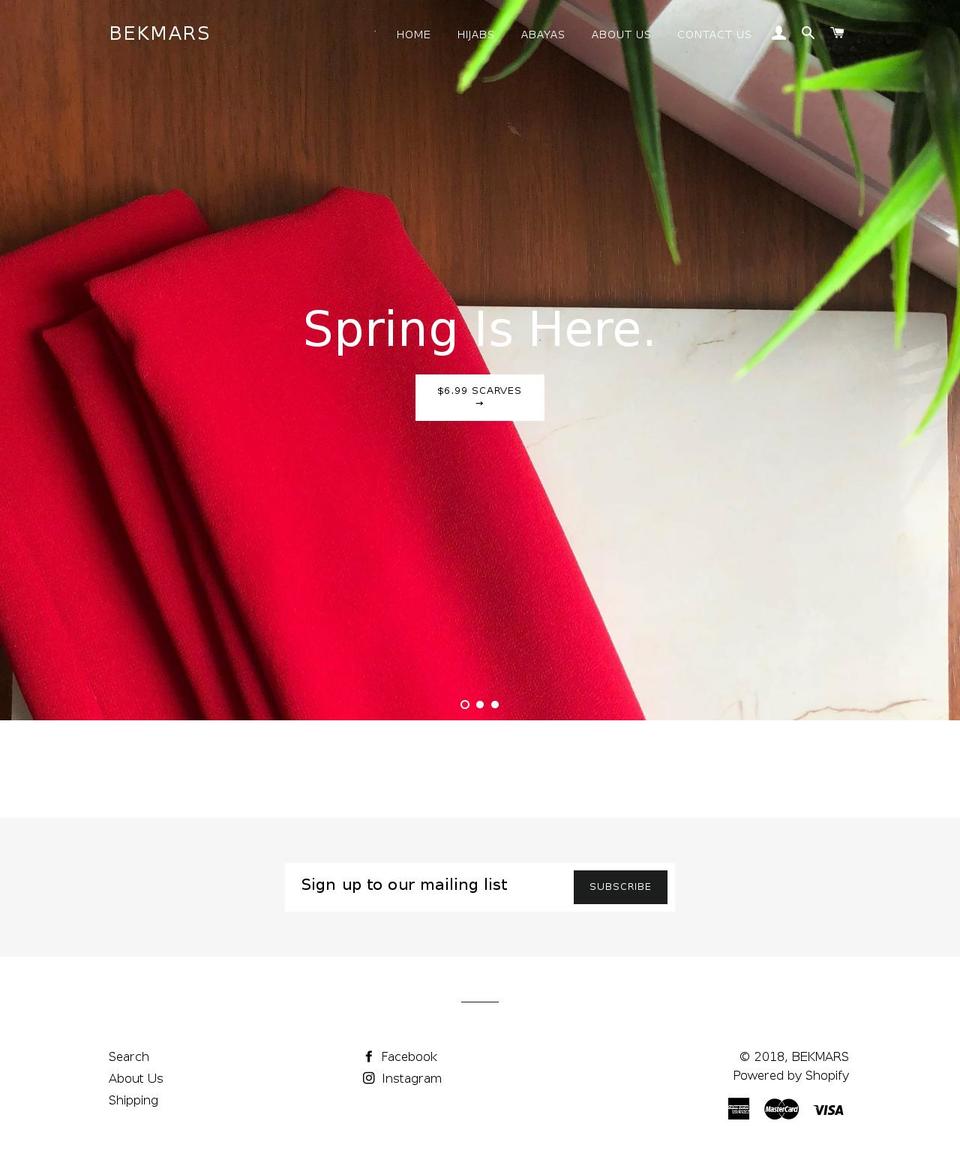 bekmars.com — Shopify storefront screenshot