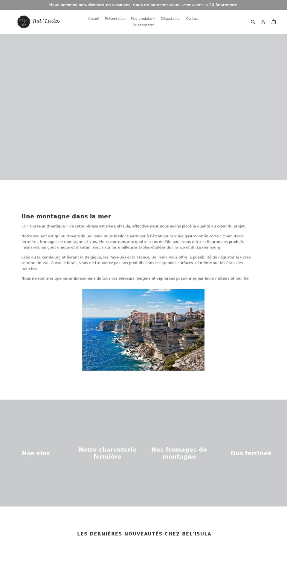 bel-isula.com — Shopify storefront screenshot