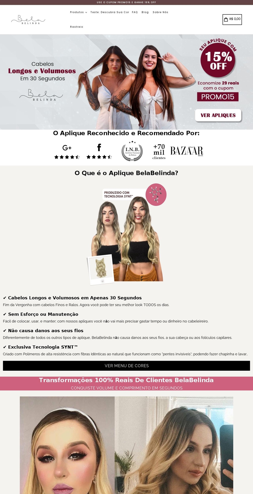 TEMA VIGENTE + PERFORMANCE - TEMA NOVO Shopify theme site example belabelinda.com