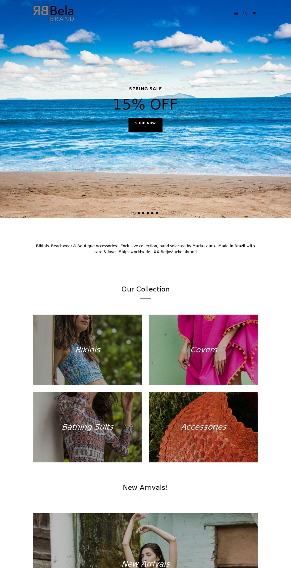 belabrand.com shopify website screenshot