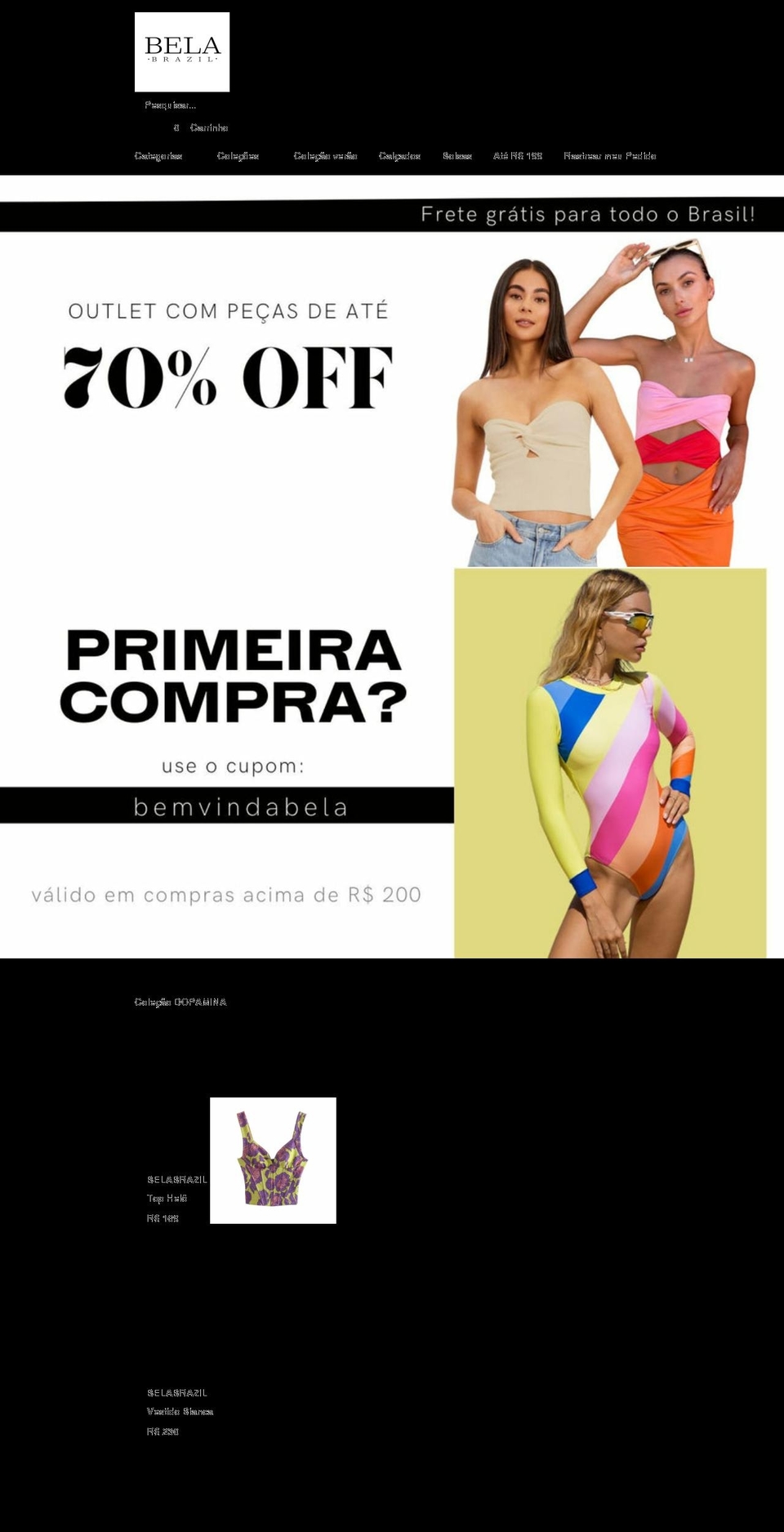 belabrazil.com shopify website screenshot