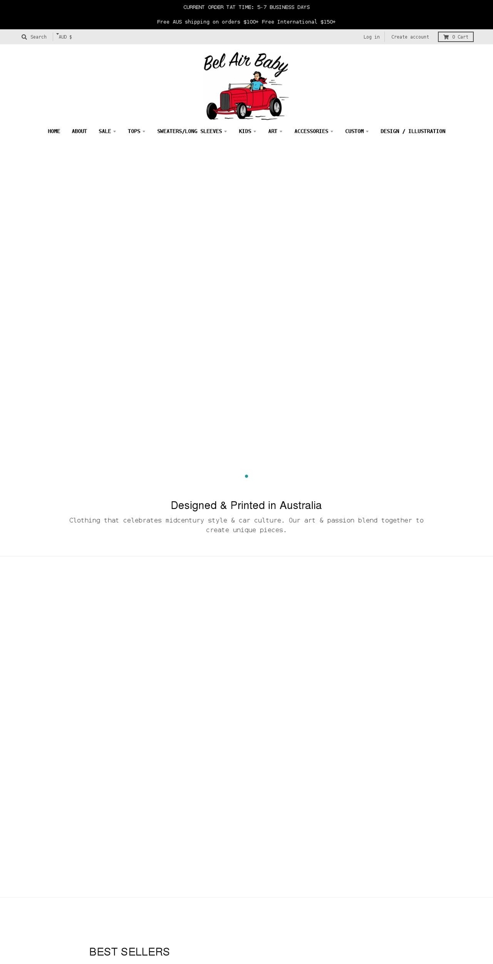 belairbaby.com.au shopify website screenshot
