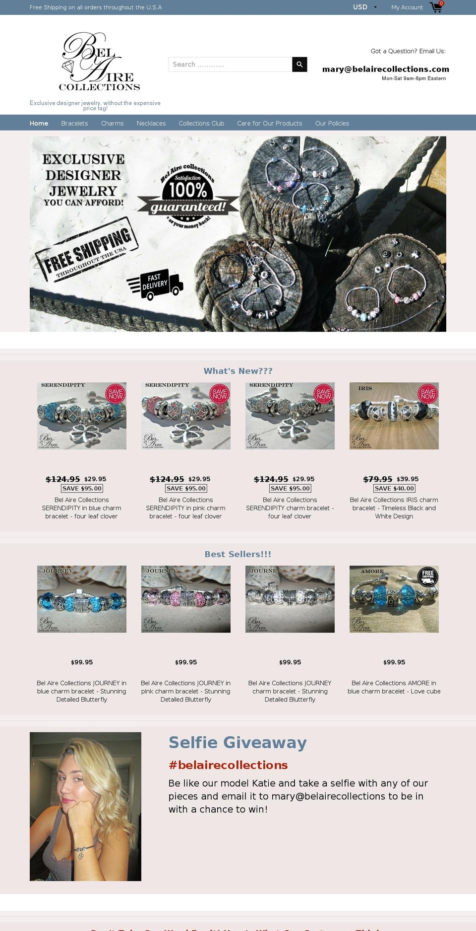 belairecollections.com — Shopify storefront screenshot