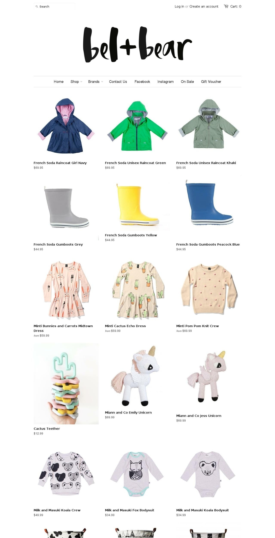belandbear.com shopify website screenshot