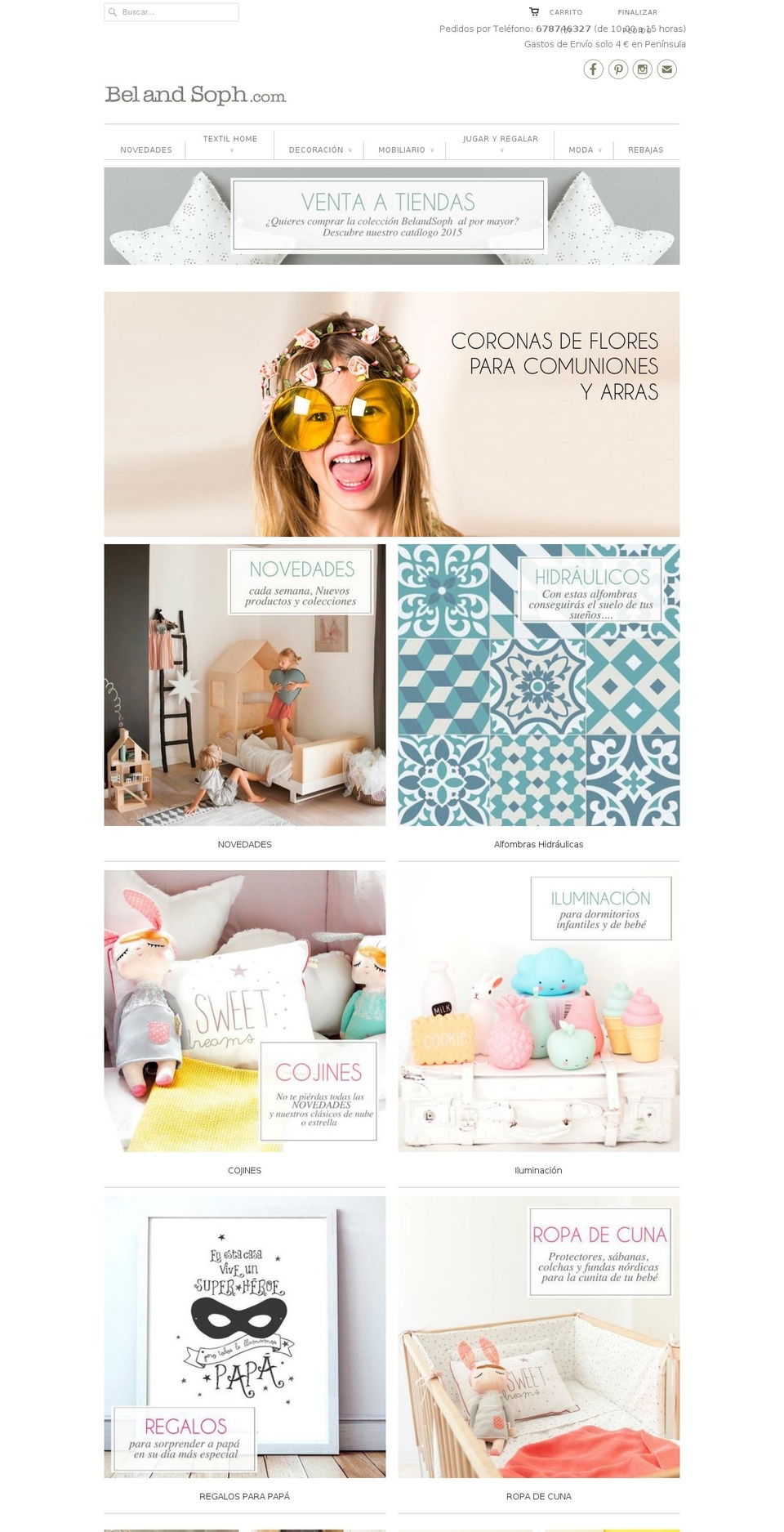 belandsoph.com shopify website screenshot