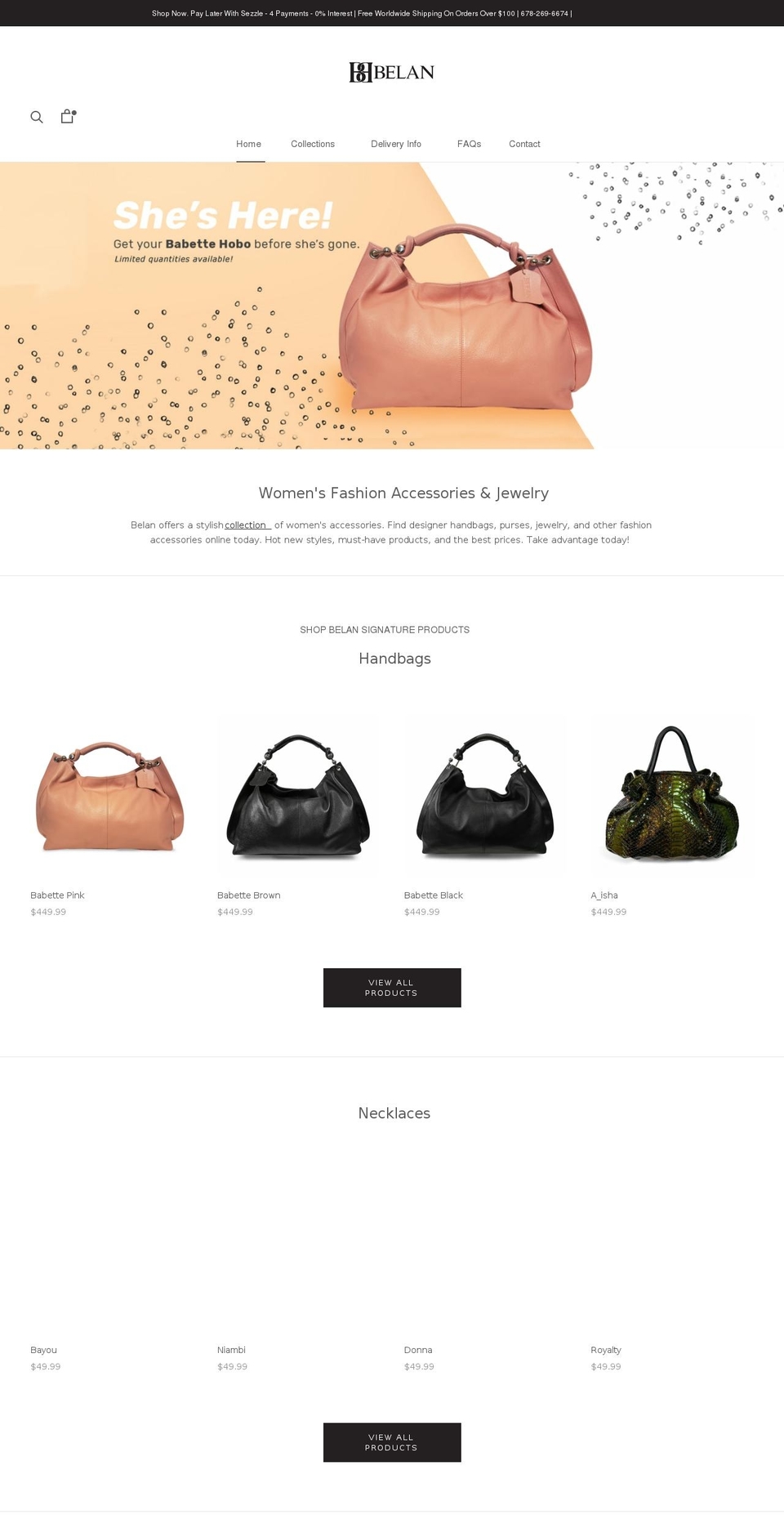 belanflair.com shopify website screenshot