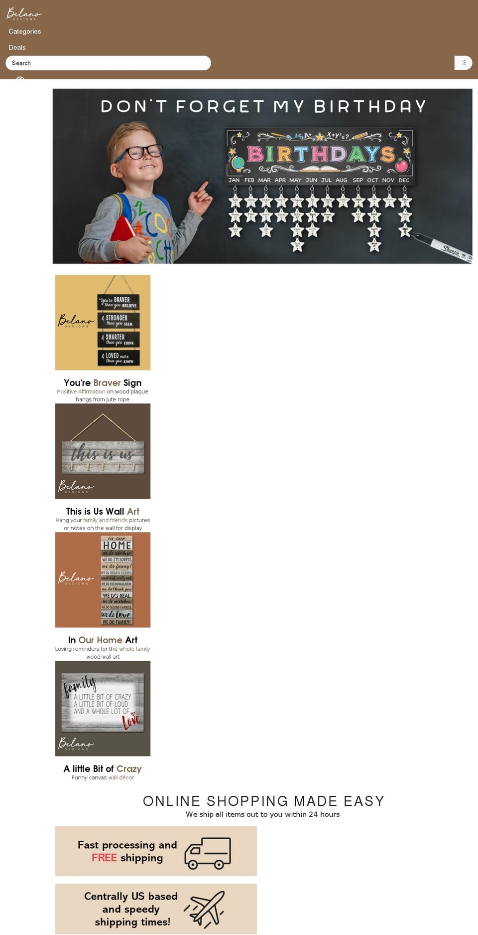 belanodesigns.com shopify website screenshot