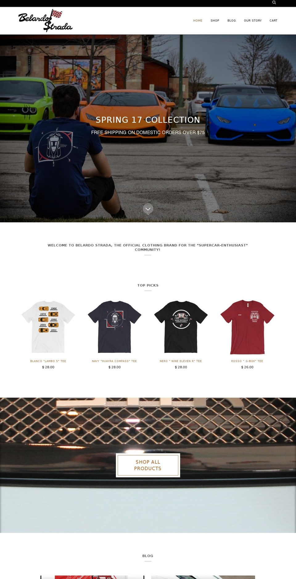 belardostrada.com shopify website screenshot