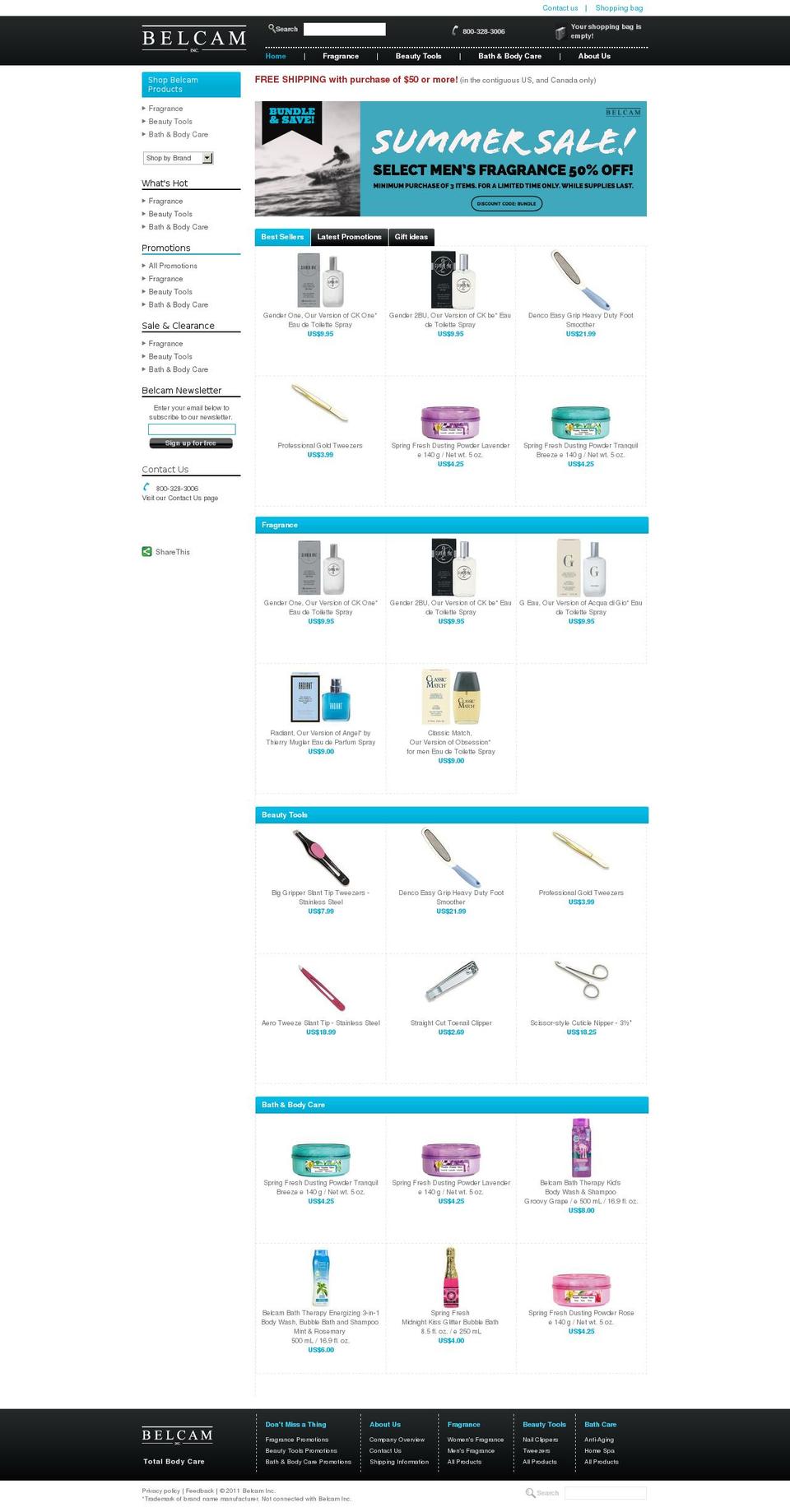 belcaminc.com — Shopify storefront screenshot