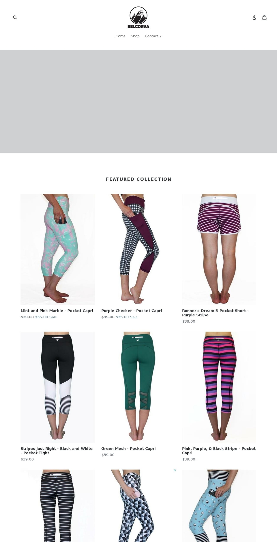 belcorva.com — Shopify storefront screenshot
