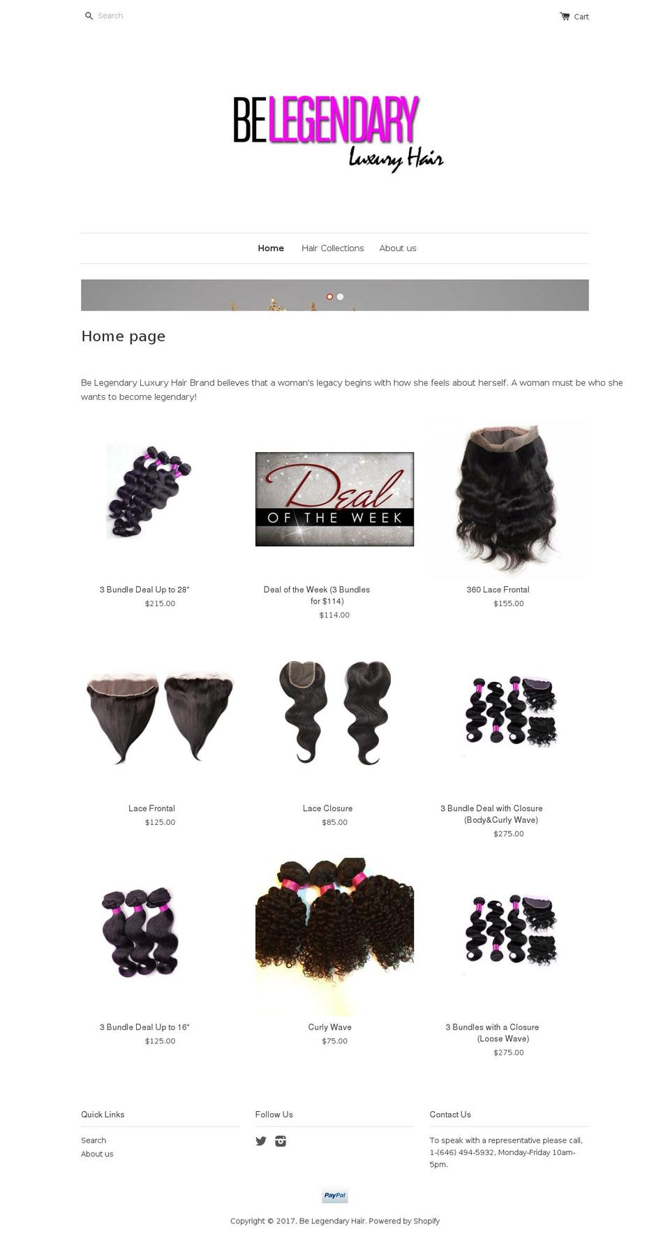 belle Shopify theme site example belegendaryhair.com