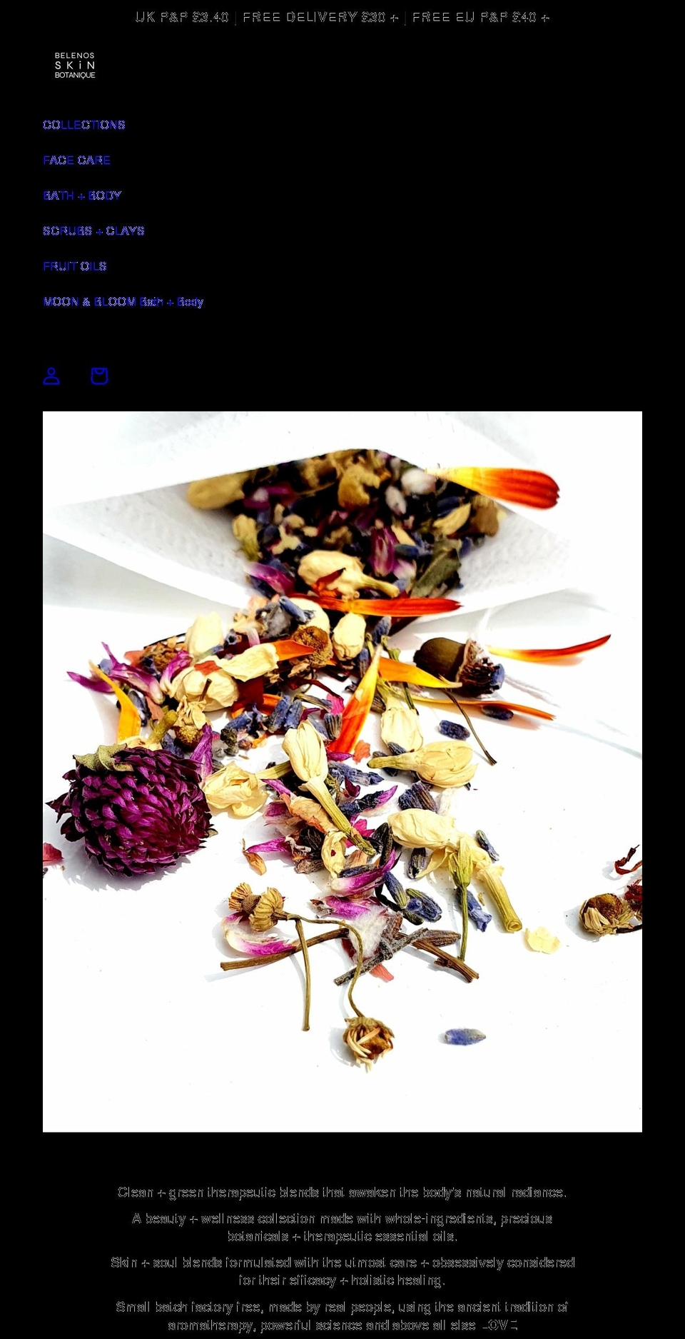 belenosskinbotanique.com shopify website screenshot