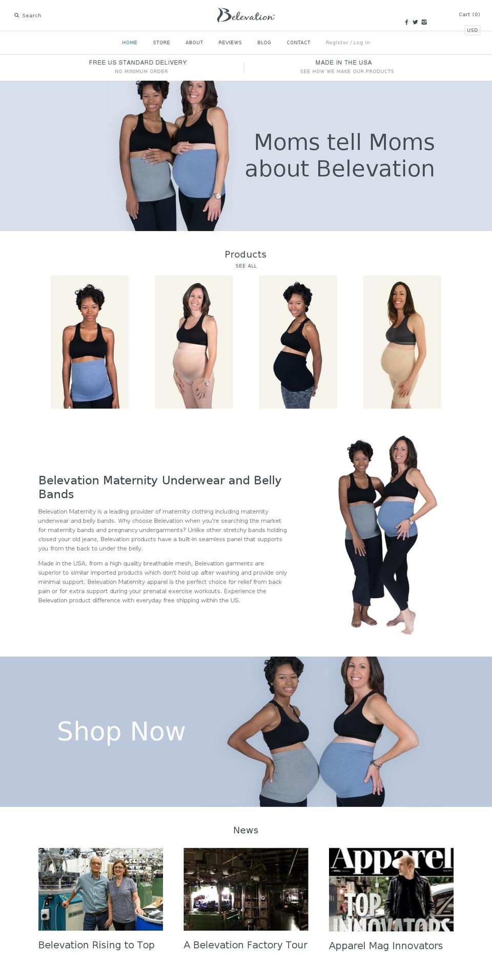 belevation.com shopify website screenshot