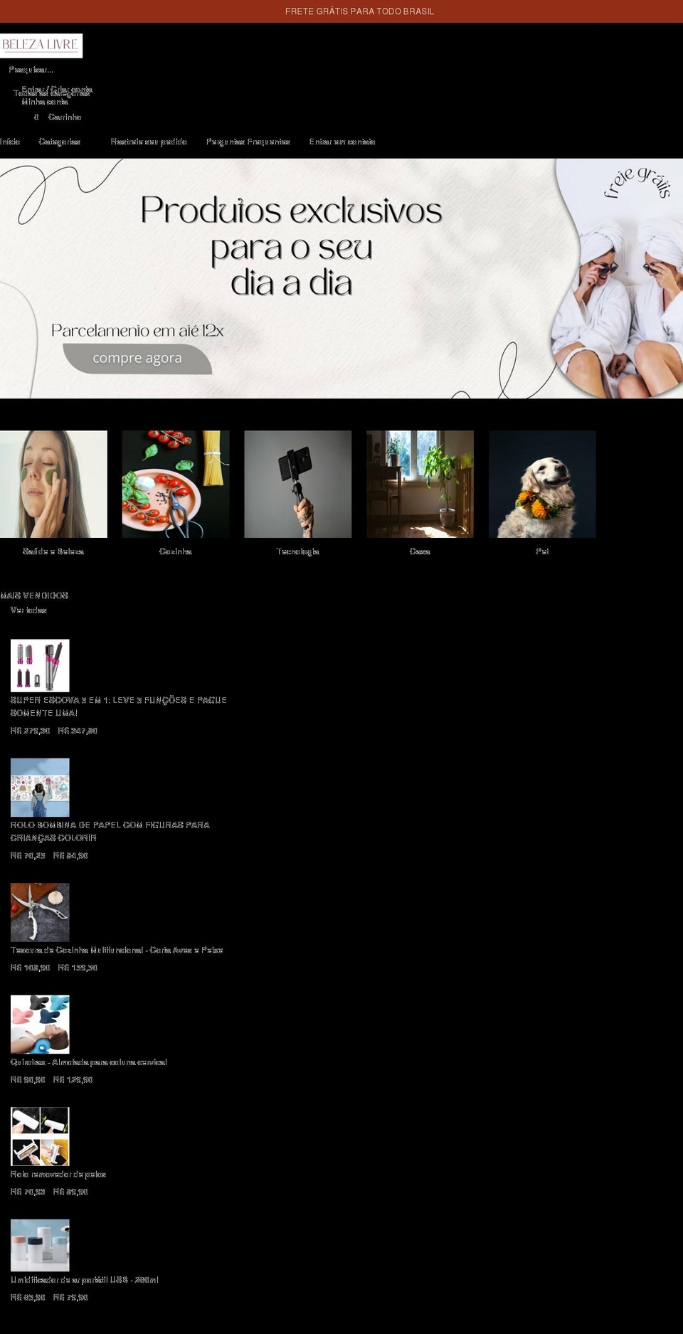 belezalivre.com shopify website screenshot