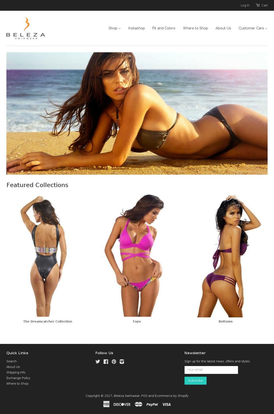 belezaswimwear.com shopify website screenshot