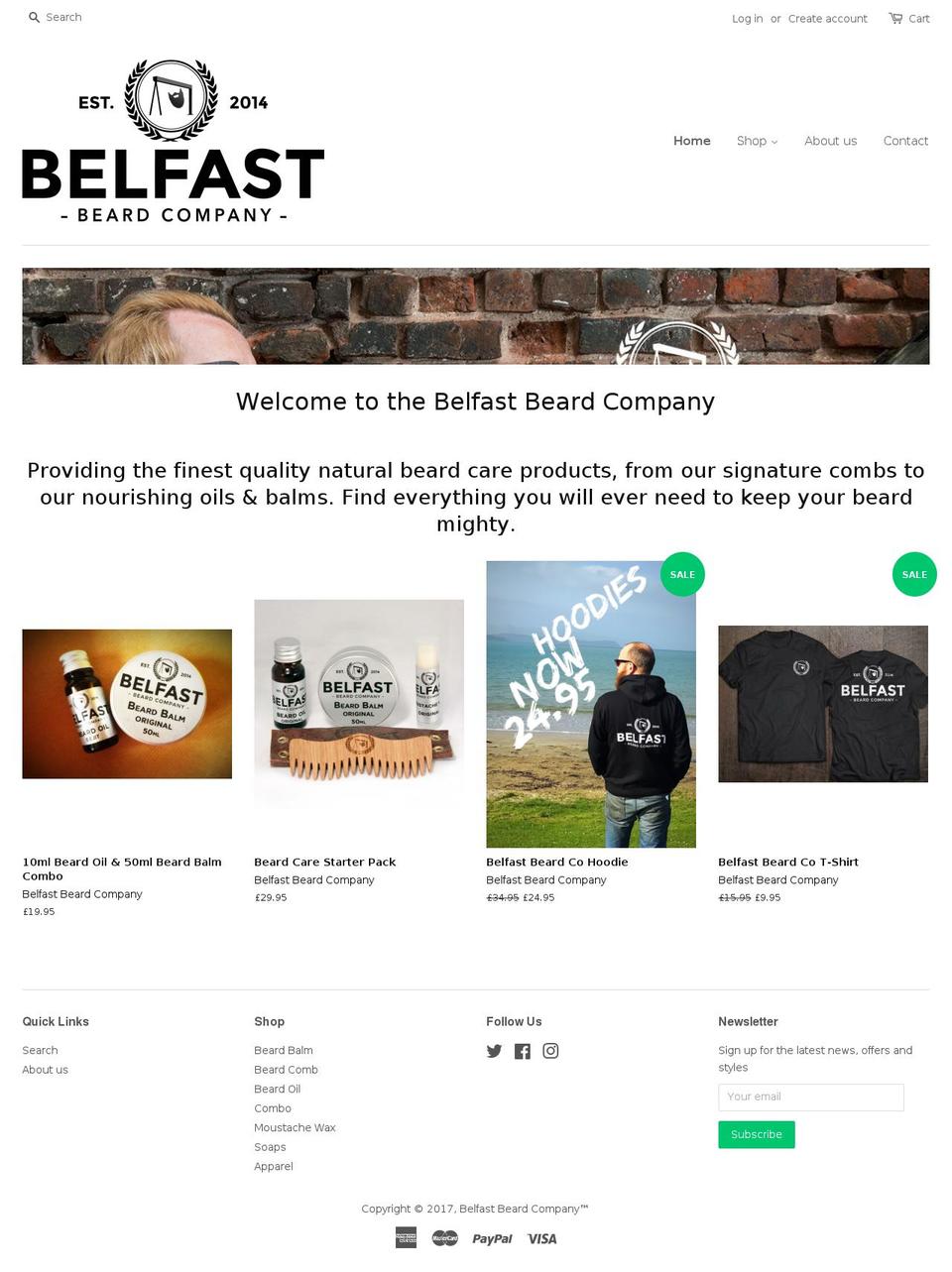 belfastbeardcompany.com shopify website screenshot