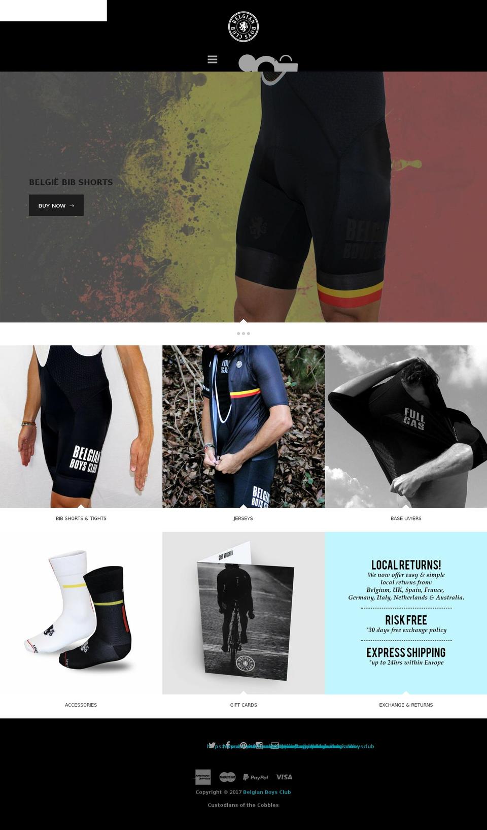 belgianboysclub.com shopify website screenshot