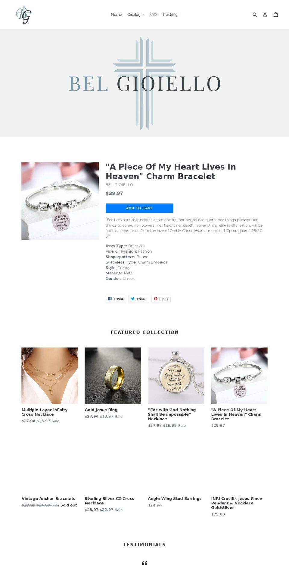 belgioiello.com — Shopify storefront screenshot