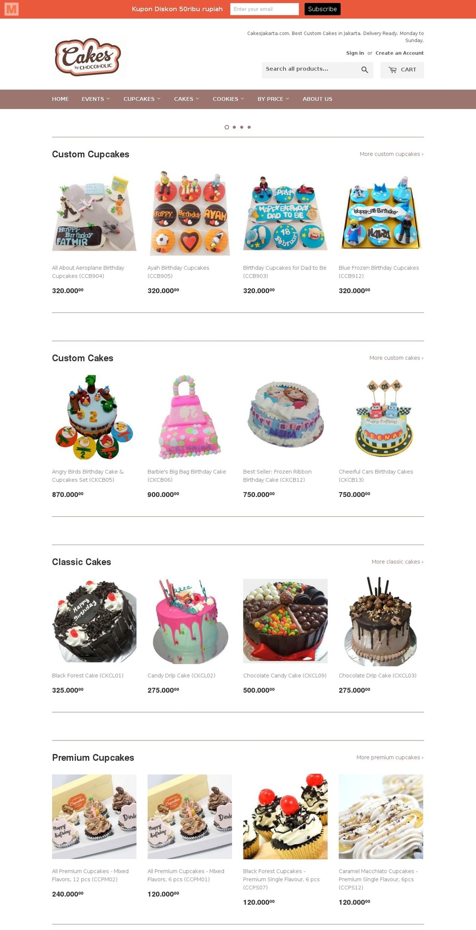 belicupcakes.com shopify website screenshot