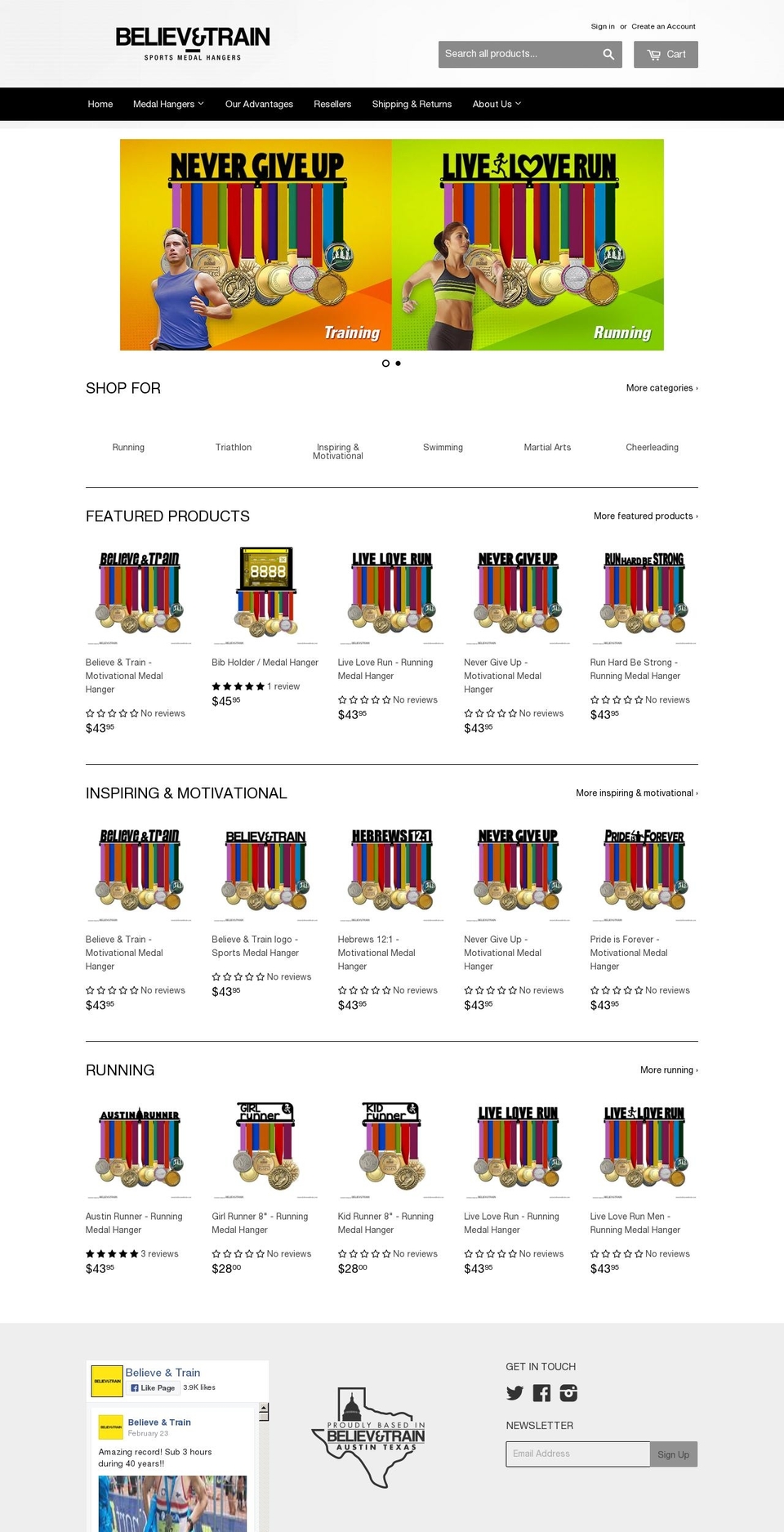 believeandtrain.com shopify website screenshot