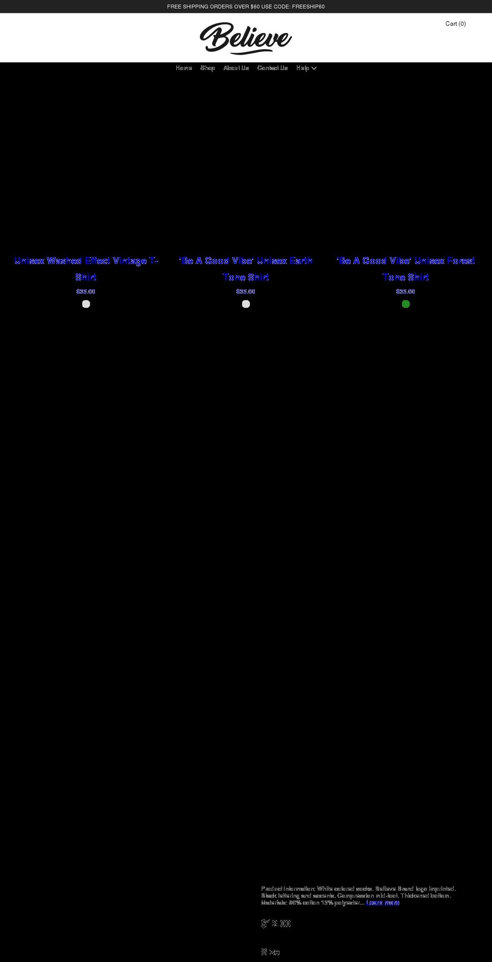believebrandco.com shopify website screenshot