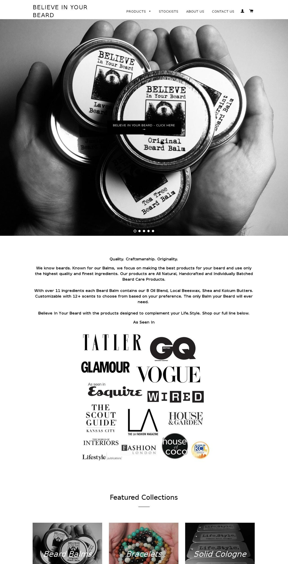 believeinyourbeard.com shopify website screenshot