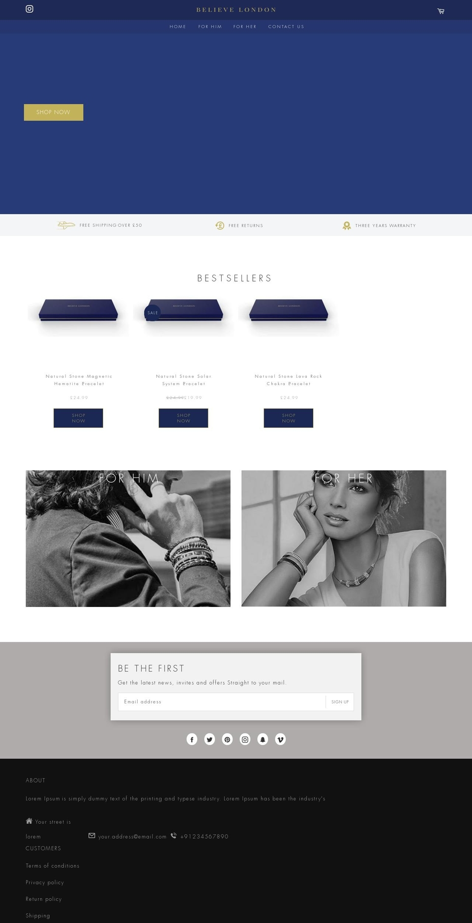 believelondon.com — Shopify storefront screenshot