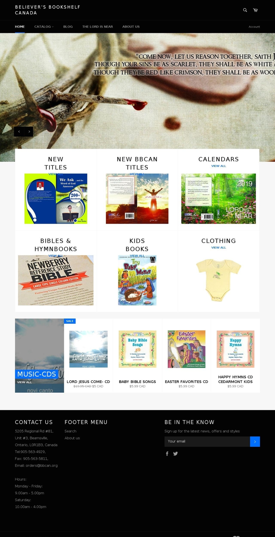 believersbookshelf.ca shopify website screenshot