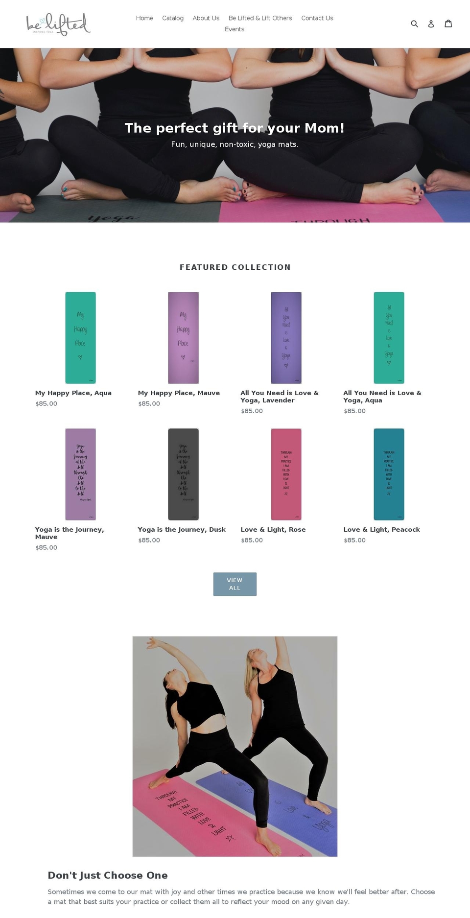 beliftedyoga.com — Shopify storefront screenshot
