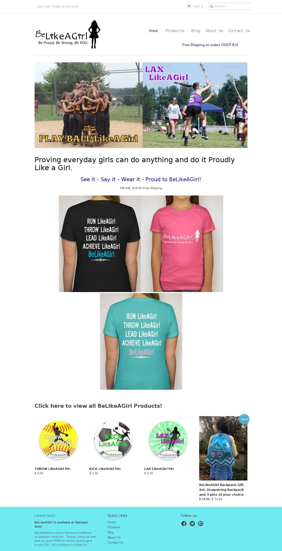 belikeagirl.com shopify website screenshot