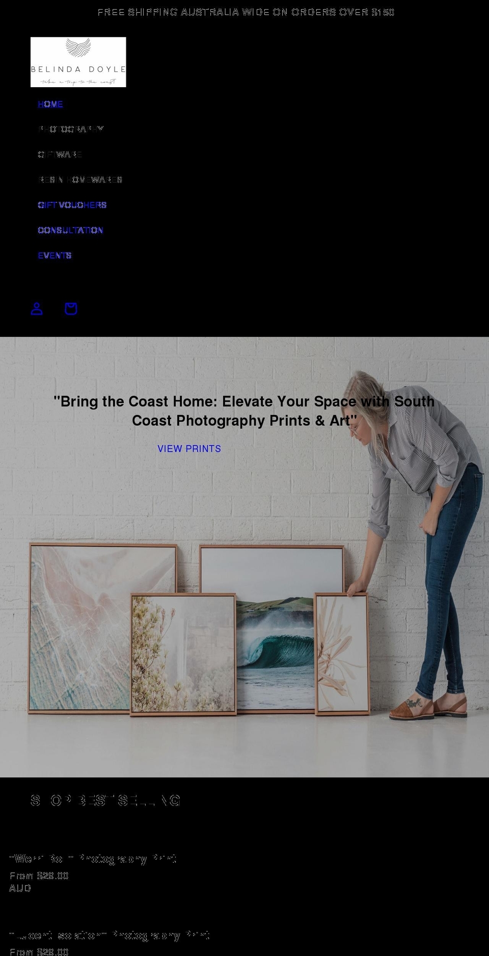 belindadoyle.com.au shopify website screenshot