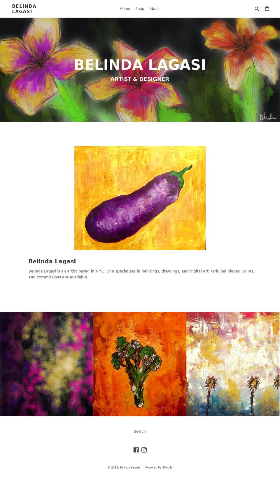 belindalagasi.com — Shopify storefront screenshot